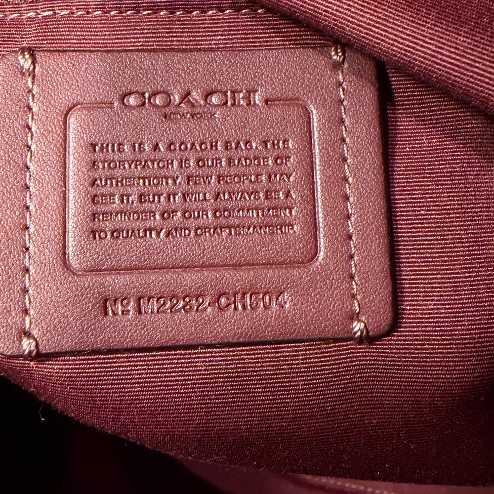 Coach Gallery Tote - Brown Signature Canvas with Red Trim - Picture 2 of 14